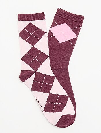 Pack de 2 calcetines tobilleros estampados