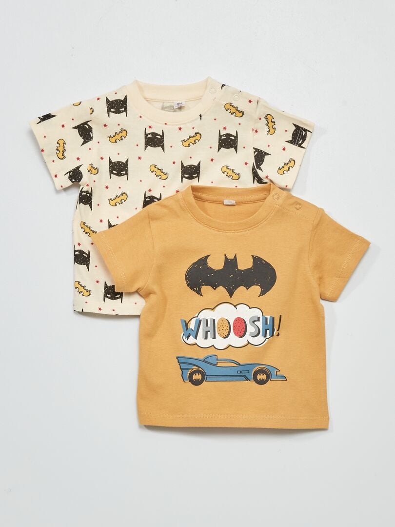 Pack de 2 camisetas 'Batman' amarillo/beige - Kiabi