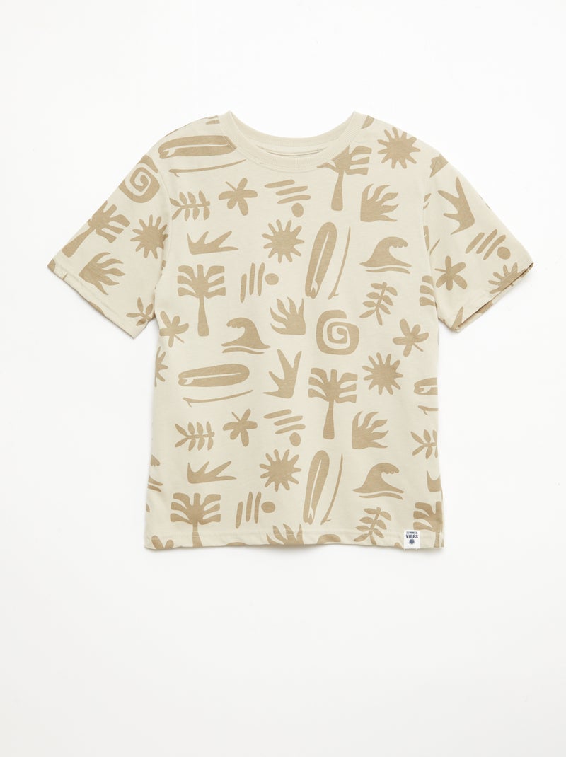 pack de 2 camisetas Beige - Kiabi