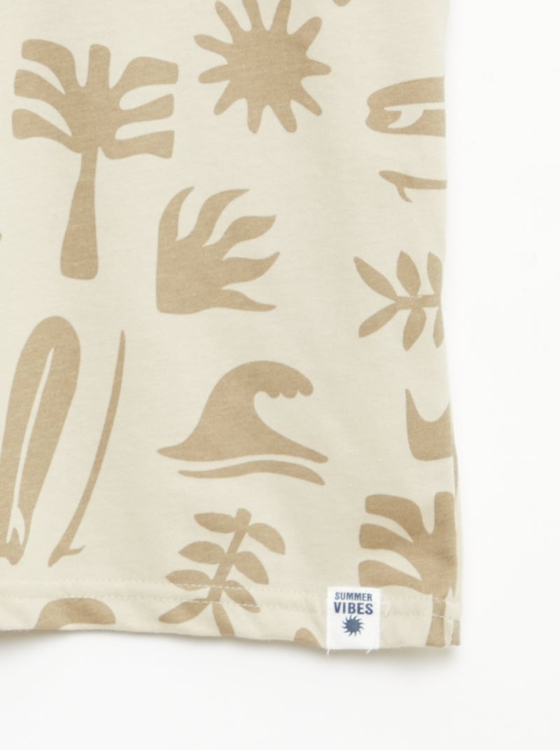 pack de 2 camisetas Beige - Kiabi