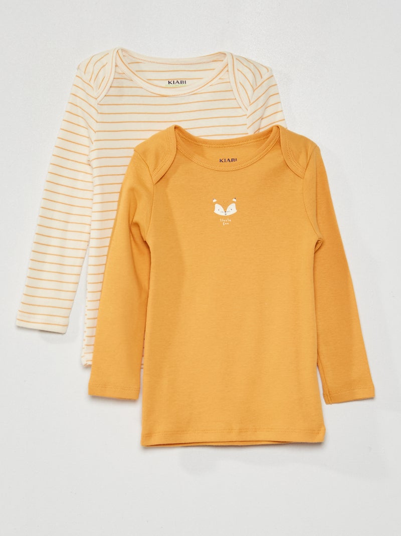 Pack de 2 camisetas BEIGE - Kiabi