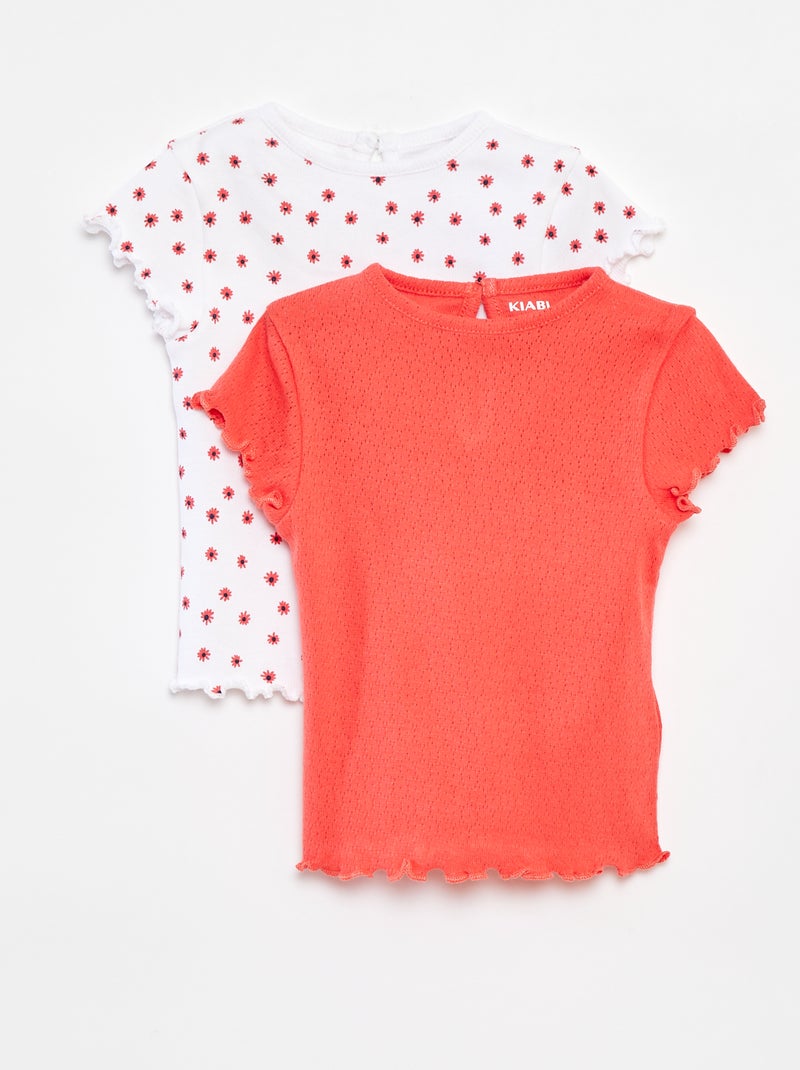 Pack de 2 camisetas BLANCO - Kiabi
