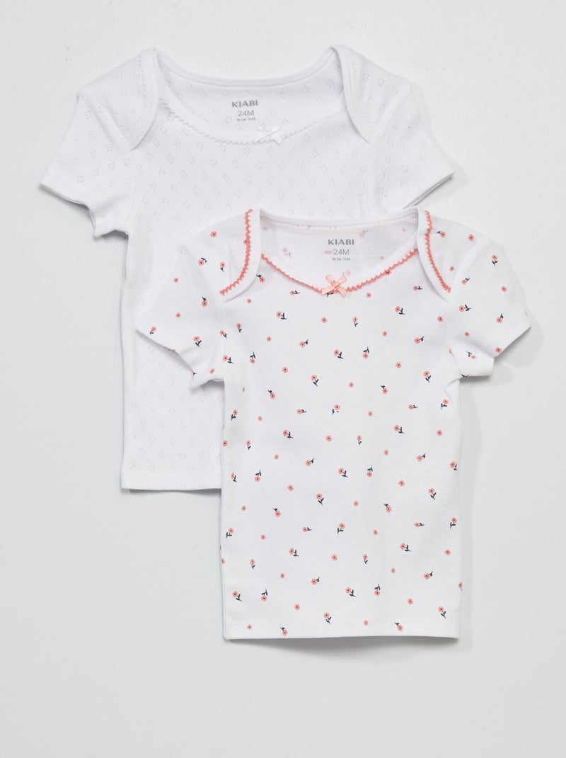 Pack de 2 camisetas BLANCO - Kiabi