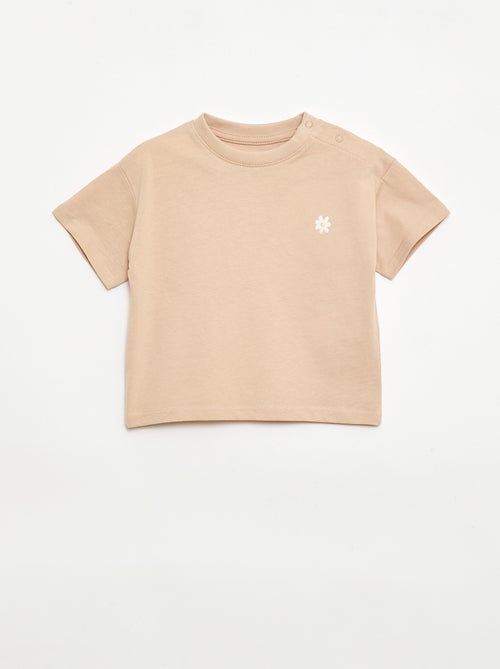 Pack de 2 camisetas con detalle en el pecho - Kiabi