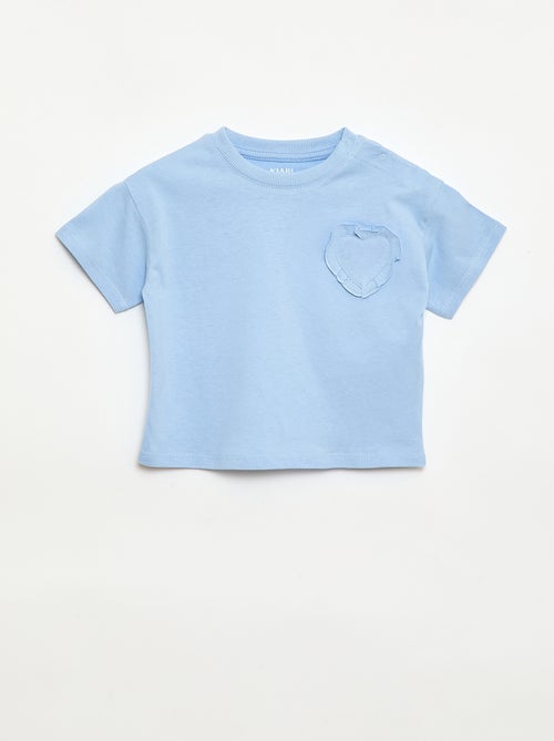 Pack de 2 camisetas con detalle en el pecho - Kiabi
