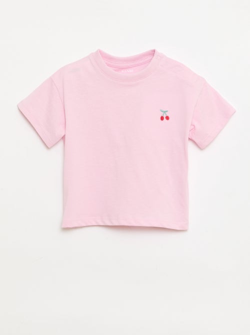 Pack de 2 camisetas con detalle en el pecho - Kiabi