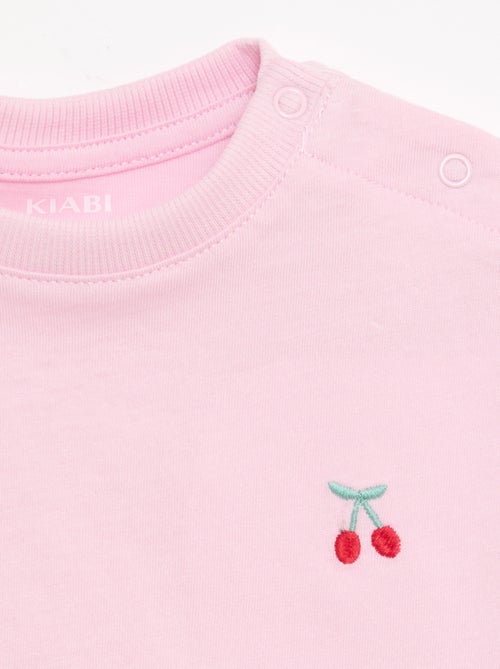 Pack de 2 camisetas con detalle en el pecho - Kiabi