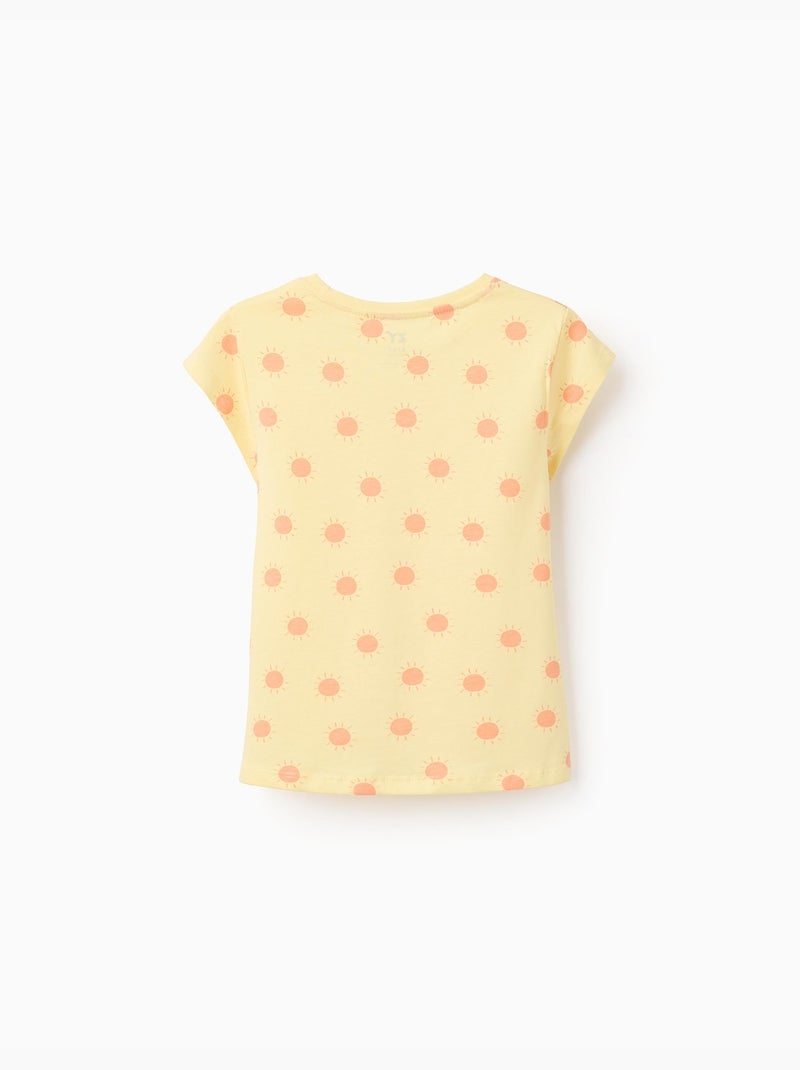 Pack de 2 camisetas de algodón con estampados veraniegos Amarillo claro - Kiabi