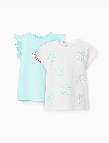 Pack de 2 camisetas de algodón con estampados veraniegos