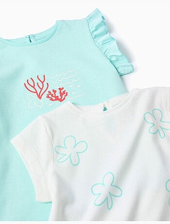 Pack de 2 camisetas de algodón con estampados veraniegos