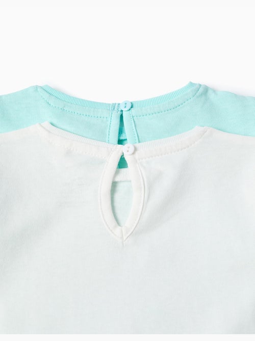 Pack de 2 camisetas de algodón con estampados veraniegos - Kiabi