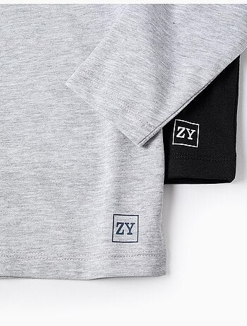 Pack de 2 camisetas de algodón de manga larga