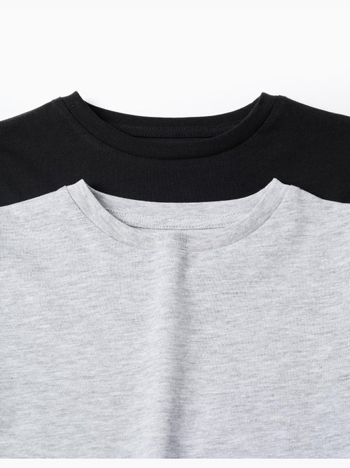 Pack de 2 camisetas de algodón de manga larga - Kiabi