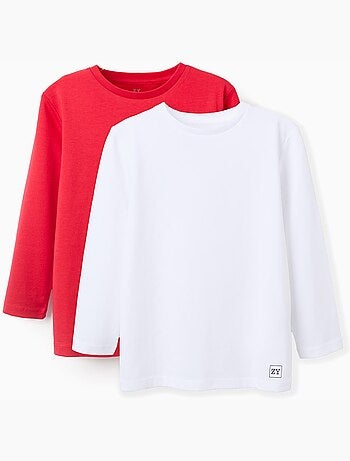 Pack de 2 camisetas de algodón de manga larga