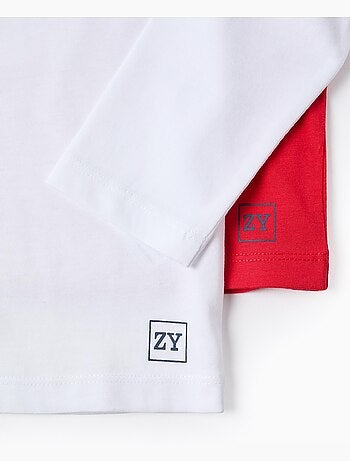 Pack de 2 camisetas de algodón de manga larga