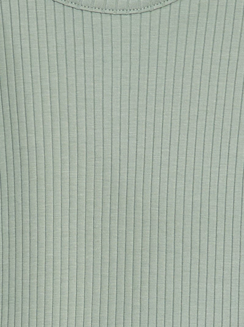 Pack de 2 camisetas de canalé NEGRO - Kiabi