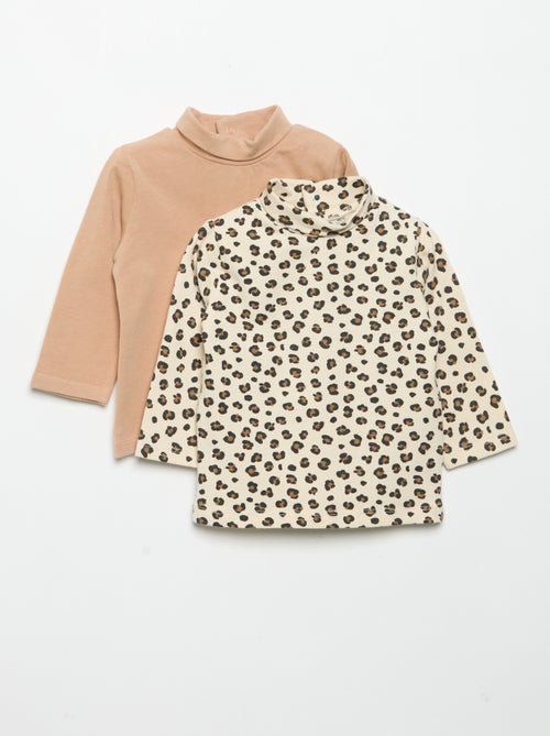 Pack de 2 camisetas de cuello alto - Kiabi