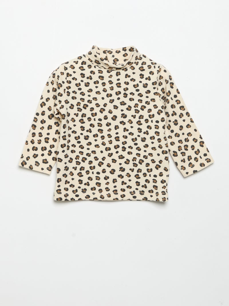 Pack de 2 camisetas de cuello alto Blanco - Kiabi