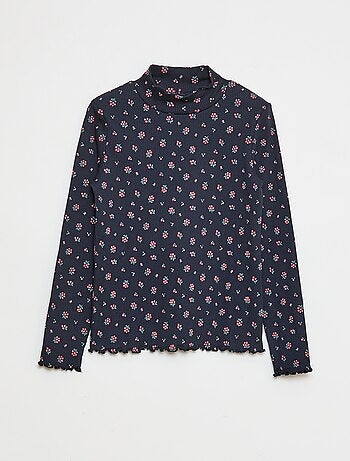 Pack de 2 camisetas de cuello alto de canalé
