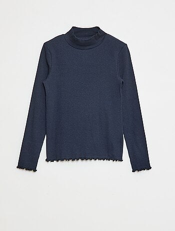Pack de 2 camisetas de cuello alto de canalé