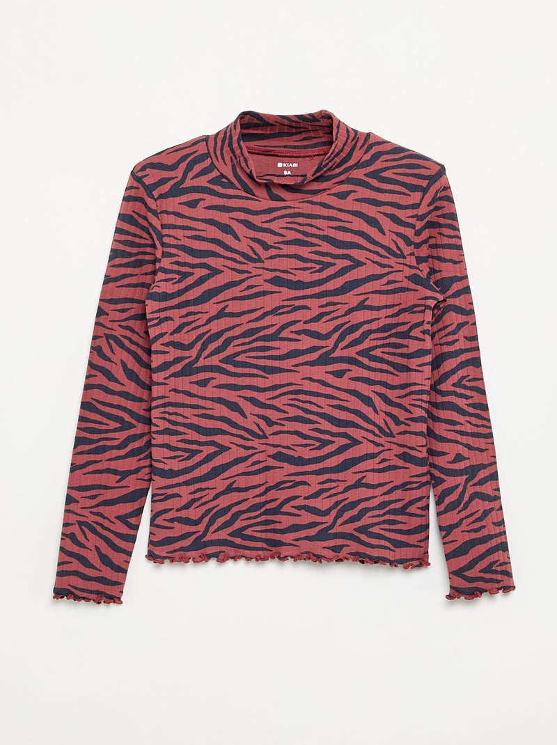 Pack de 2 camisetas de cuello alto Rojo - Kiabi