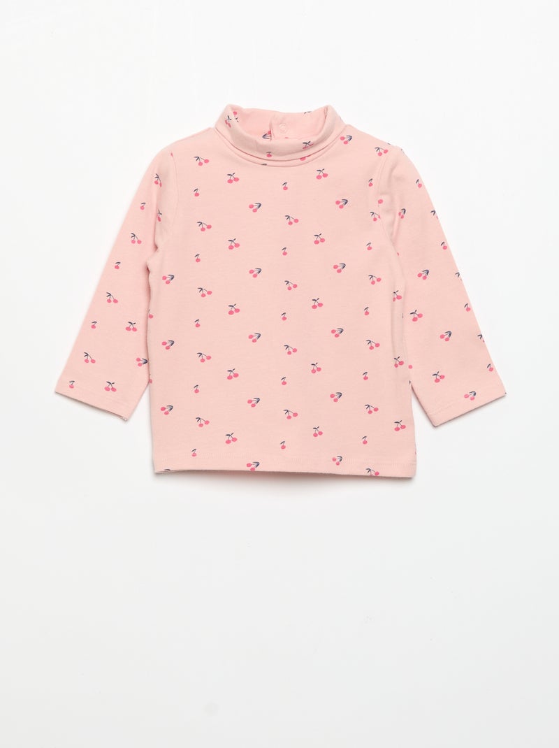 Pack de 2 camisetas de cuello alto Rosa - Kiabi