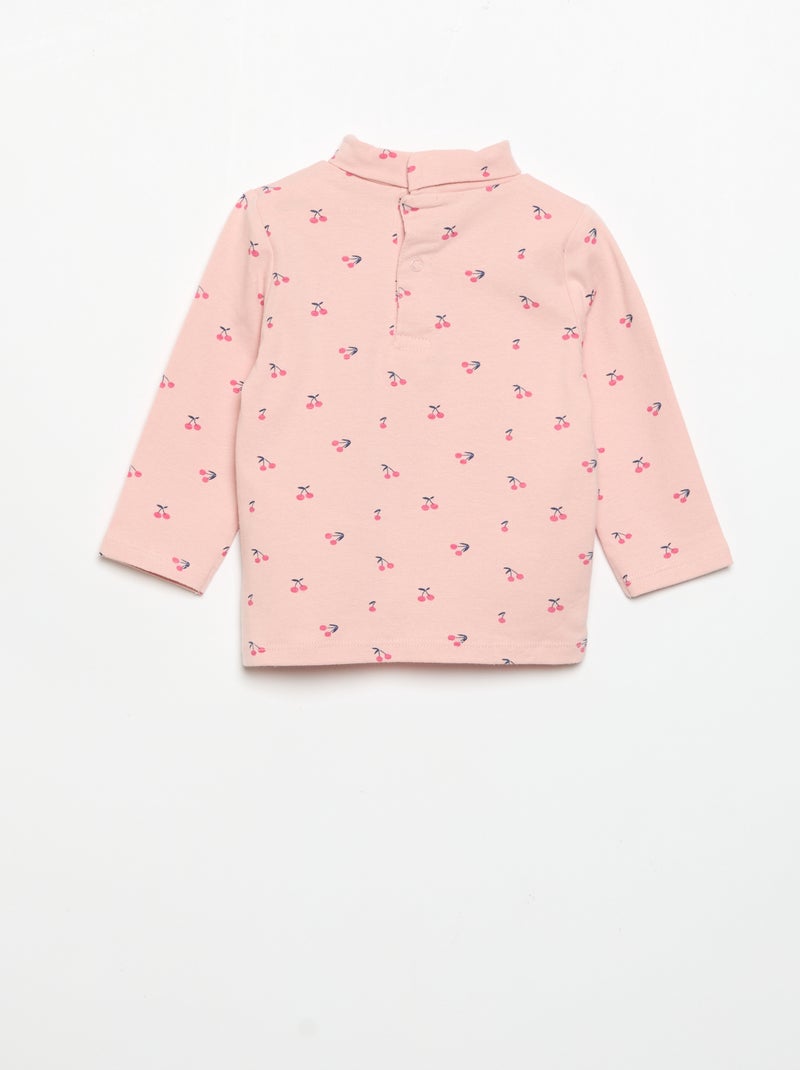 Pack de 2 camisetas de cuello alto Rosa - Kiabi