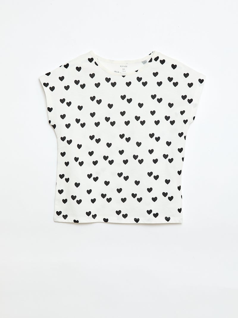 Pack de 2 camisetas de manga corta - 2 unidades Blanco - Kiabi