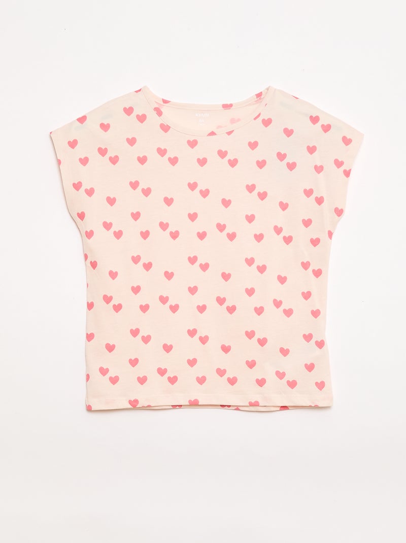 Pack de 2 camisetas de manga corta - 2 unidades Rosa - Kiabi