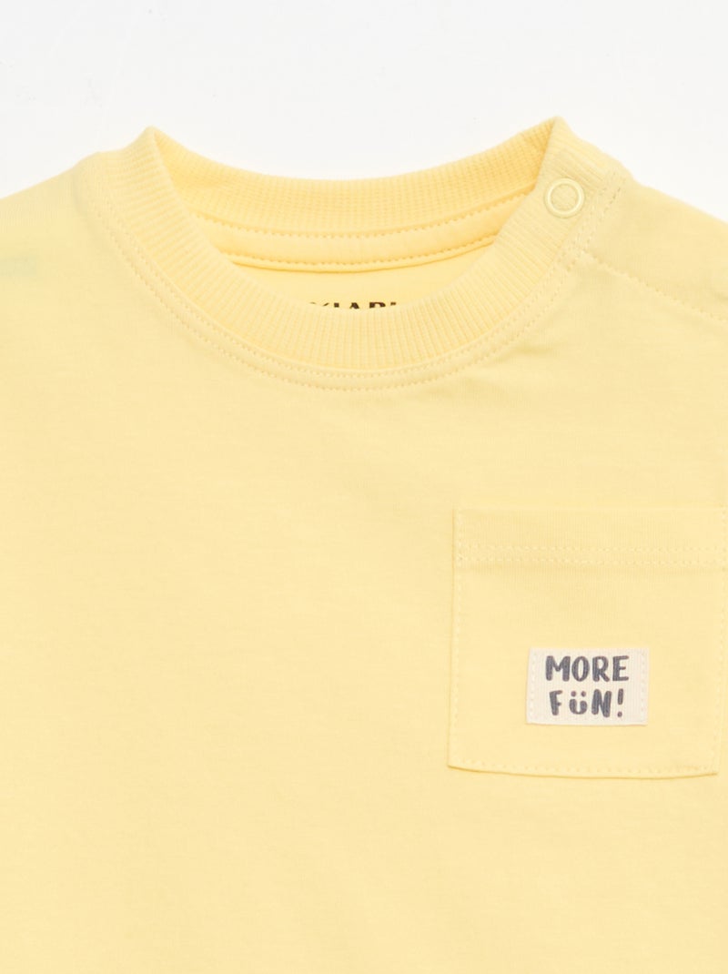 Pack de 2 Camisetas de manga corta Amarillo - Kiabi