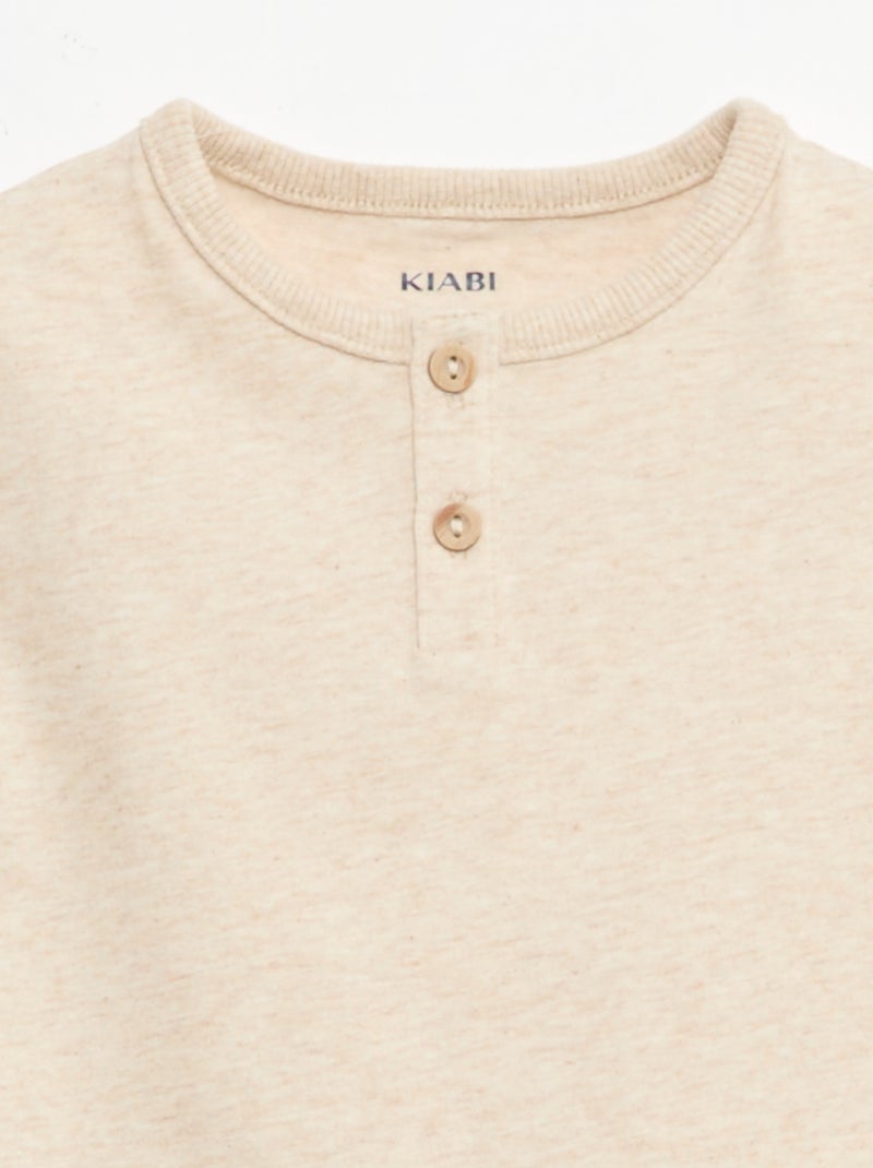 Pack de 2 Camisetas de manga corta Beige - Kiabi