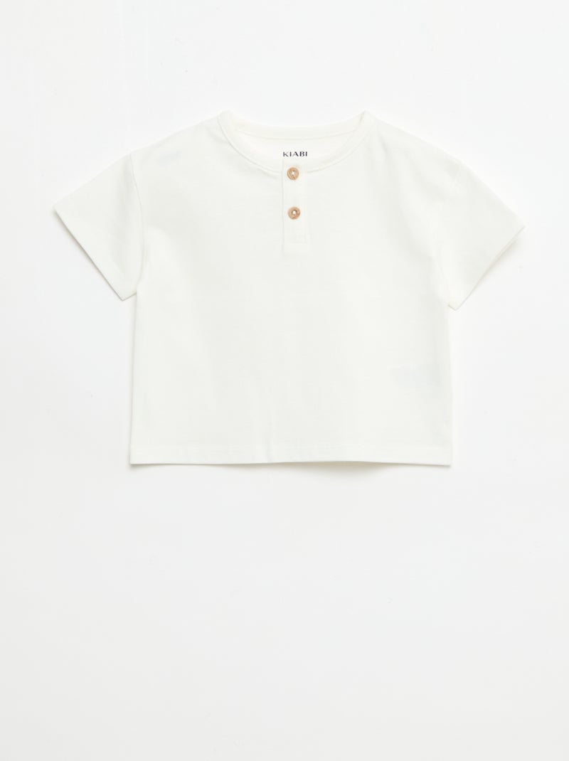 Pack de 2 Camisetas de manga corta Blanco - Kiabi