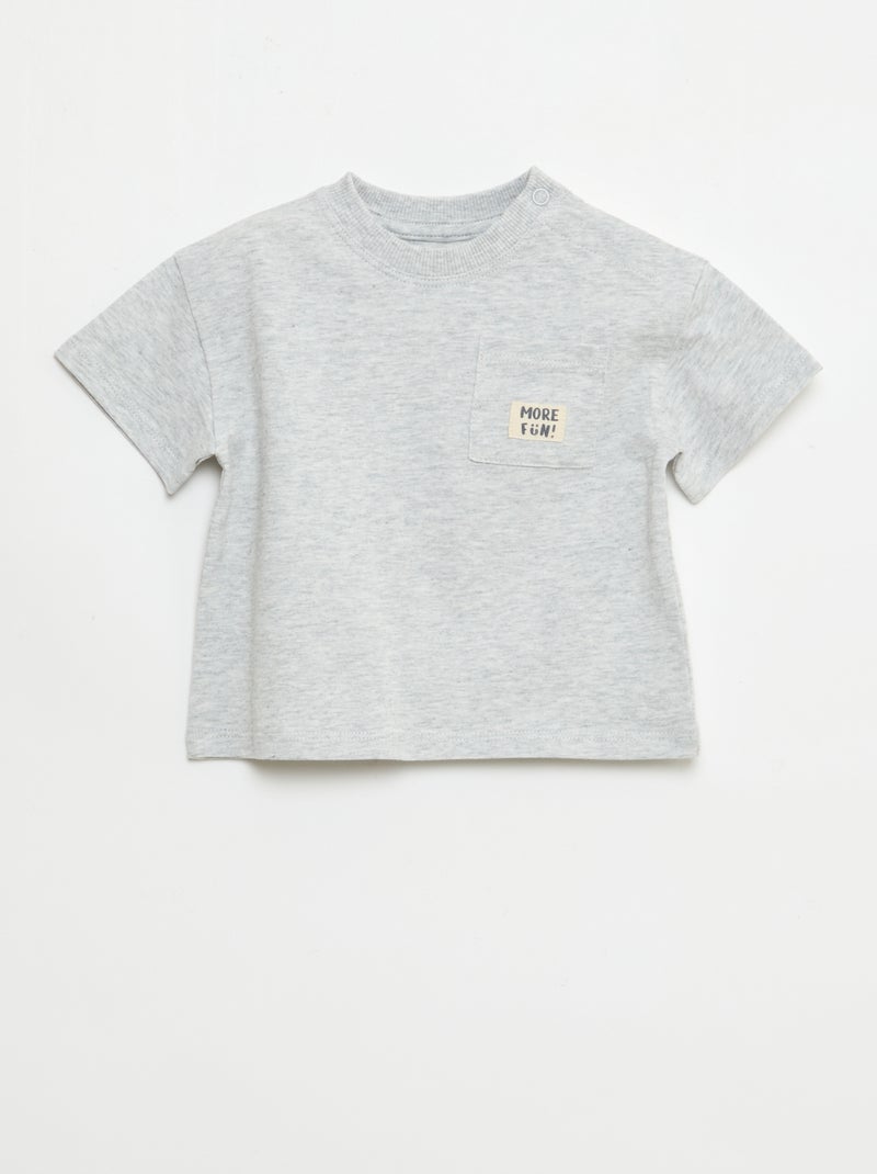 Pack de 2 Camisetas de manga corta Blanco - Kiabi