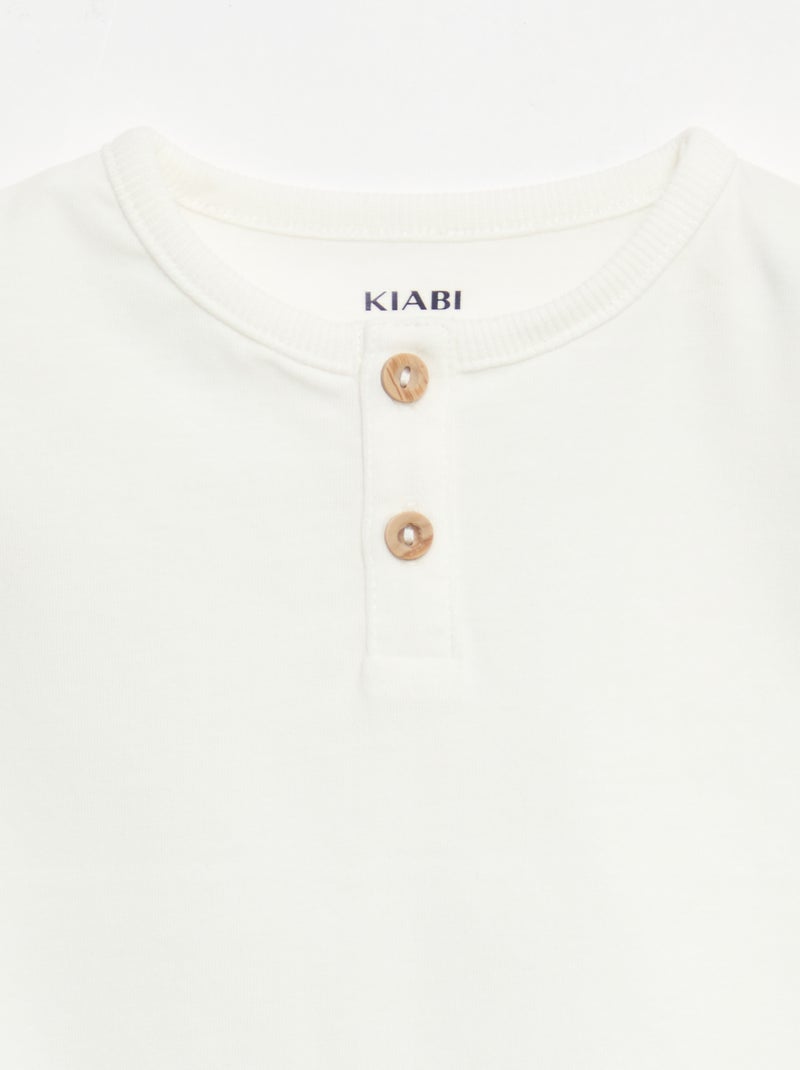 Pack de 2 Camisetas de manga corta Blanco - Kiabi