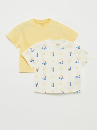 Pack de 2 camisetas de manga corta con cuello redondo