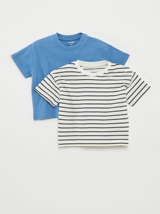 Pack de 2 camisetas de manga corta con cuello redondo