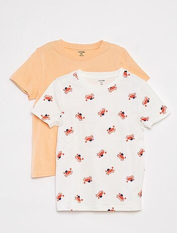 Pack de 2 camisetas de manga corta con cuello redondo