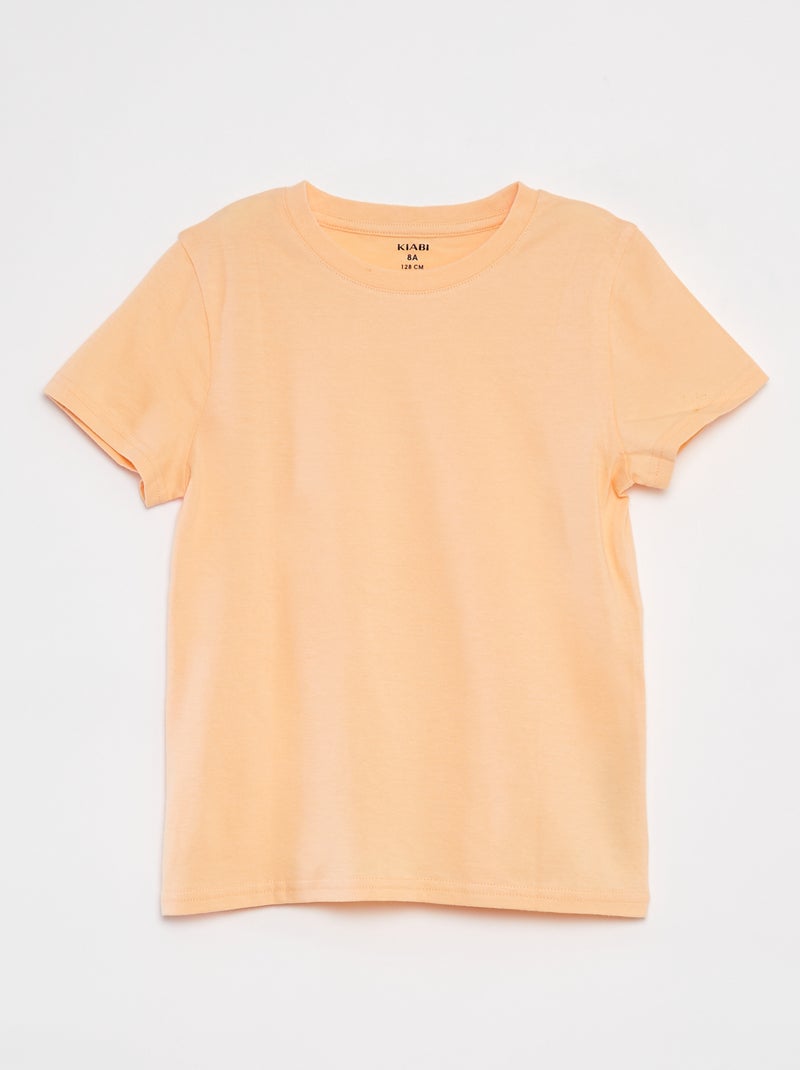 Pack de 2 camisetas de manga corta con cuello redondo BLANCO - Kiabi