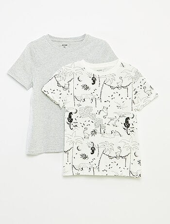 Pack de 2 camisetas de manga corta con cuello redondo