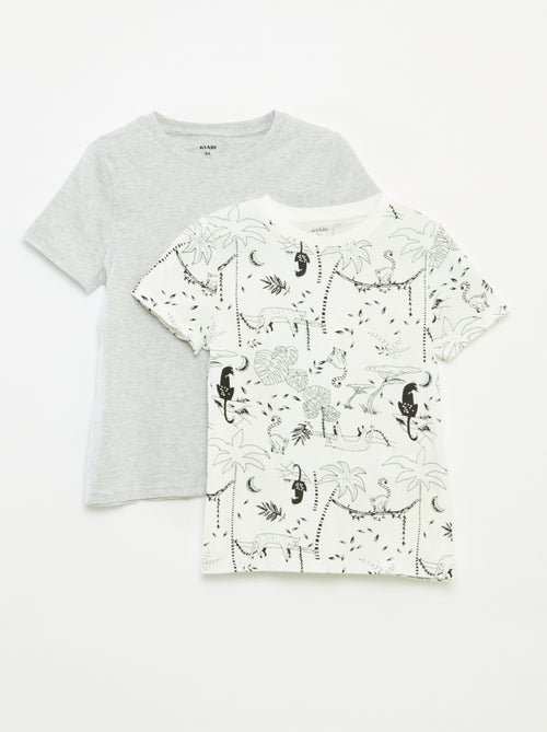 Pack de 2 camisetas de manga corta con cuello redondo - Kiabi