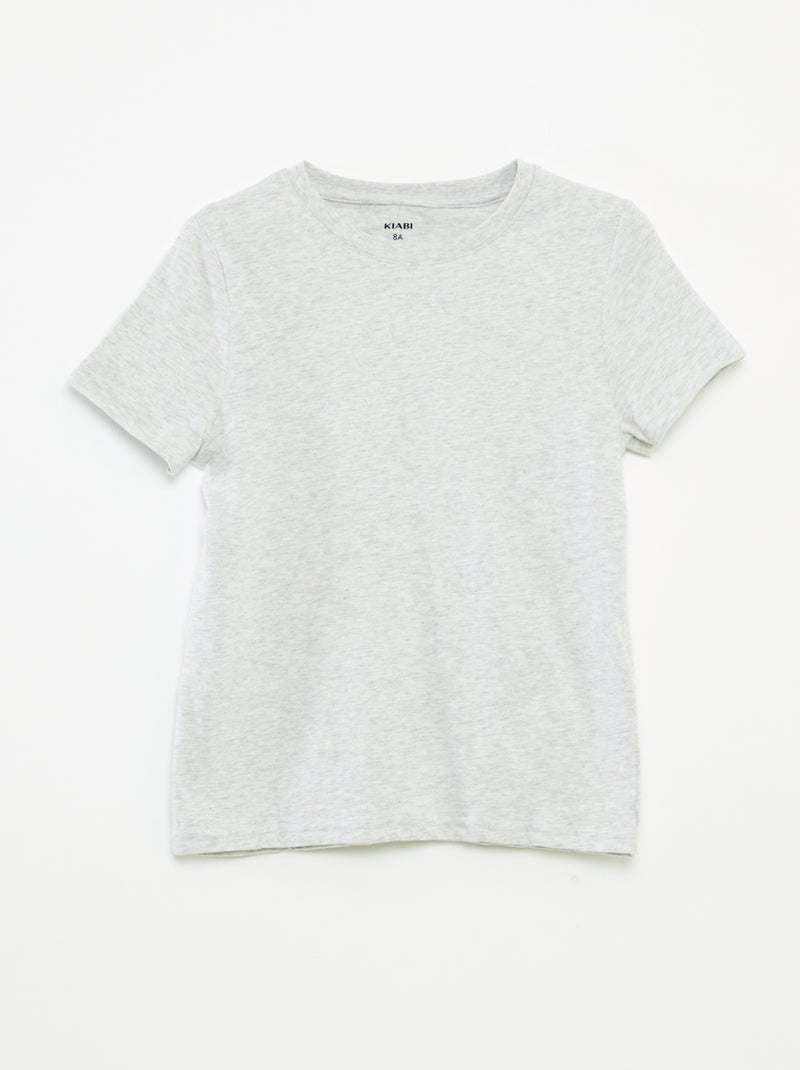 Pack de 2 camisetas de manga corta con cuello redondo BLANCO - Kiabi