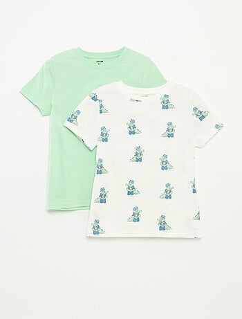 Pack de 2 camisetas de manga corta con cuello redondo