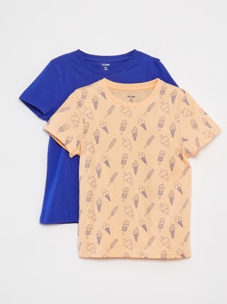 Pack de 2 camisetas de manga corta con cuello redondo