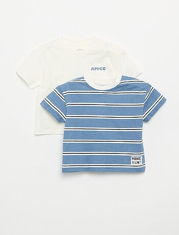 Pack de 2 camisetas de manga corta de algodón de jersey