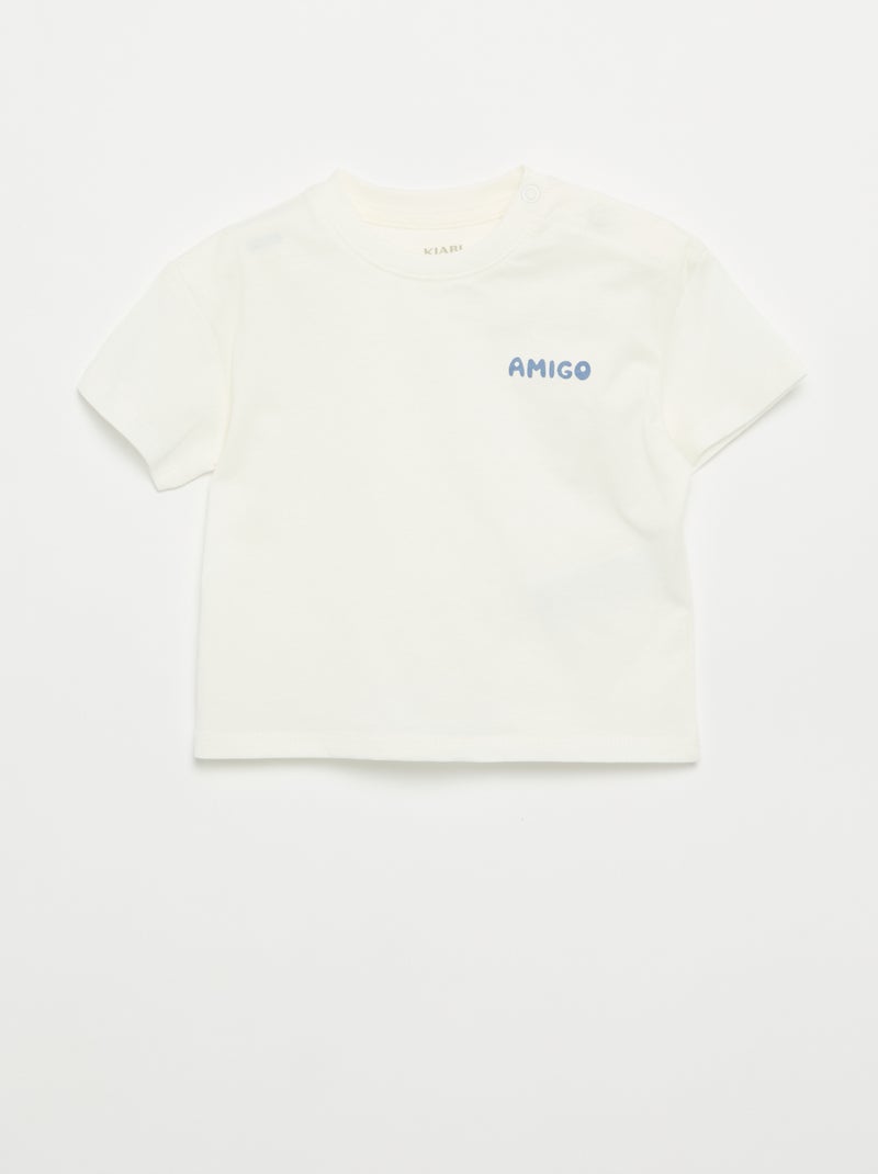 Pack de 2 camisetas de manga corta de algodón de jersey Azul - Kiabi