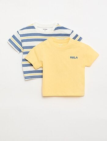 Pack de 2 camisetas de manga corta de algodón de jersey