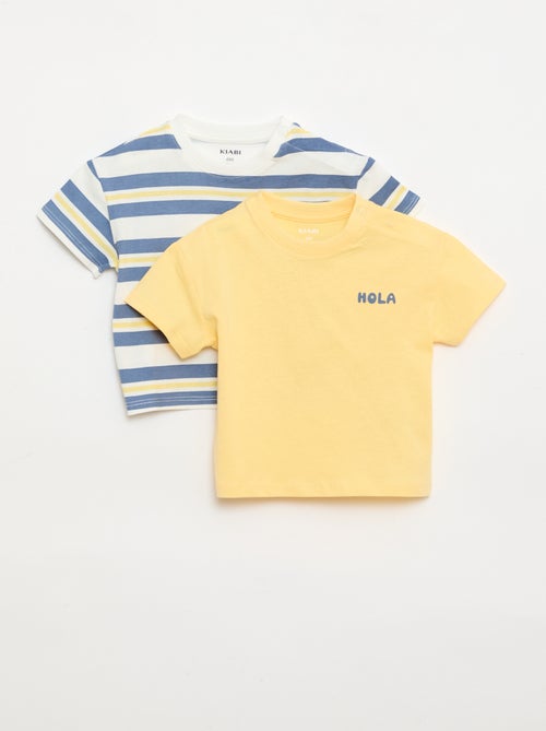 Pack de 2 camisetas de manga corta de algodón de jersey - Kiabi