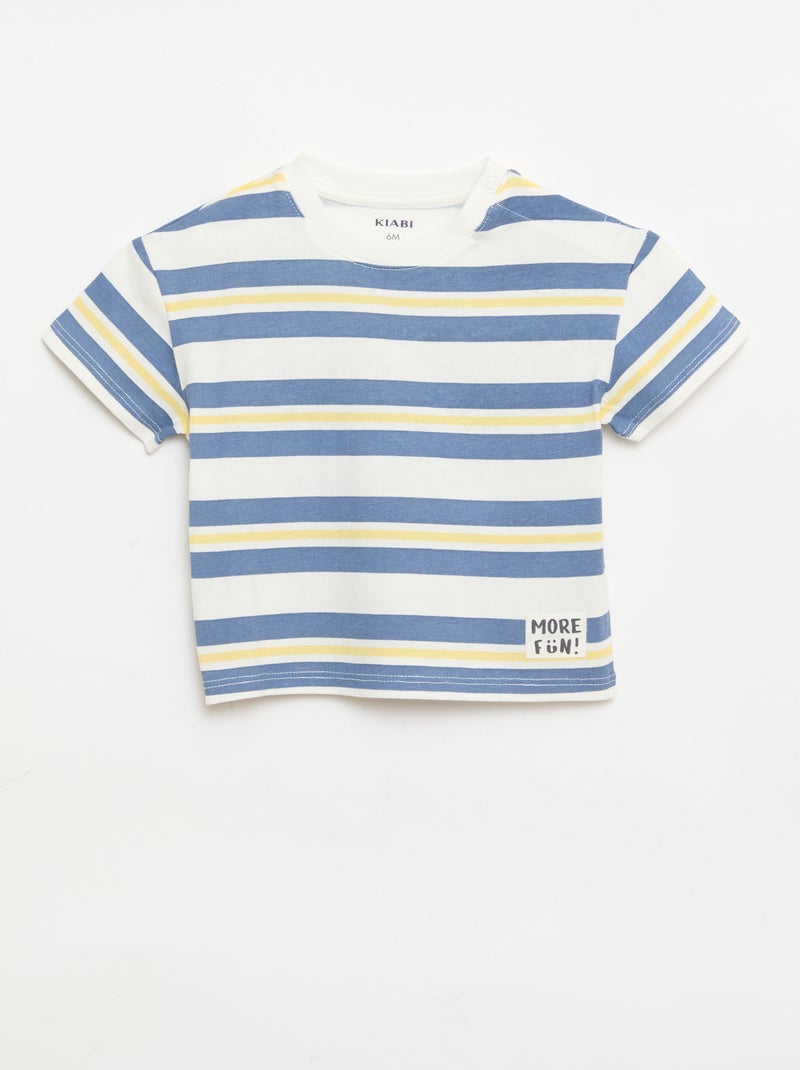 Pack de 2 camisetas de manga corta de algodón de jersey Blanco - Kiabi