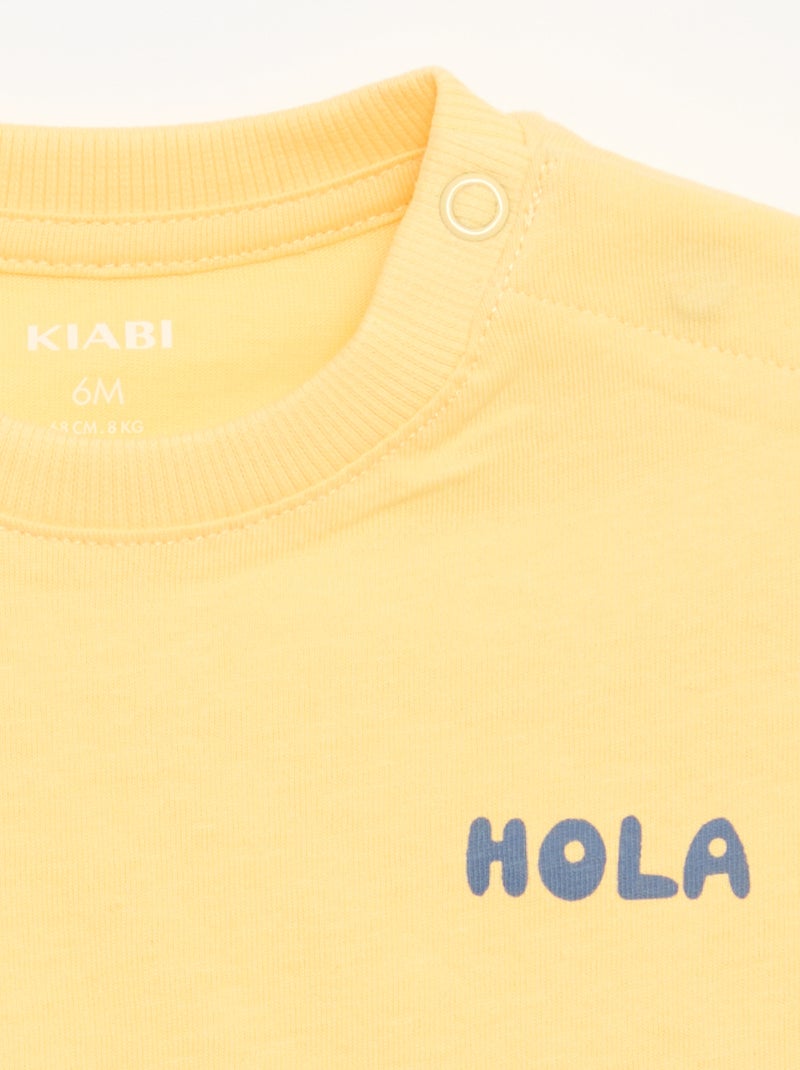 Pack de 2 camisetas de manga corta de algodón de jersey Blanco - Kiabi