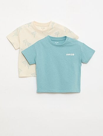 Pack de 2 camisetas de manga corta de algodón de jersey